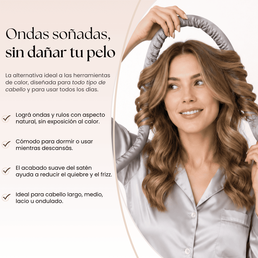 Set Rizador Buclera de Satén - Ondas sin Calor